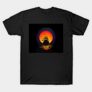 Sunset over the ocean T-Shirt